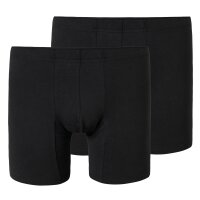 SCHIESSER Herren Boxershorts  2er Pack - Premium Cotton-Shorts, Retro, Baumwoll Stretch Schwarz S
