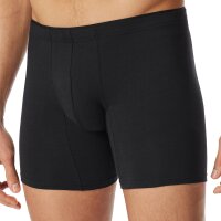 SCHIESSER mens boxer shorts 2 pack - Premium cotton shorts, retro, cotton stretch Black S (Small)