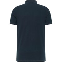 MUSTANG Mens Polo Shirt - Palco, Organic Cotton, Knit Piqué, Solid Color Dark Blue S (Small)