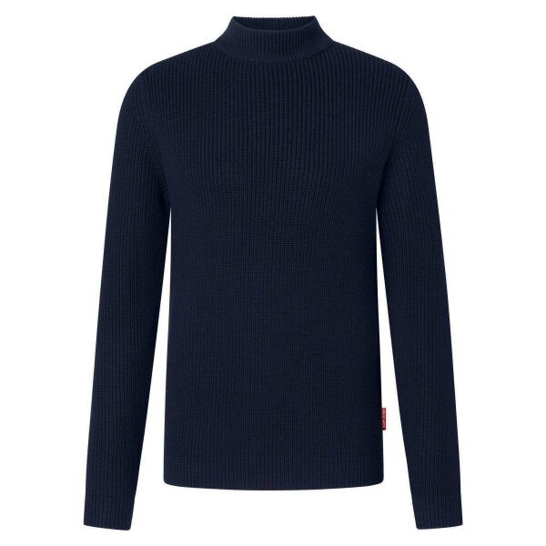 JOOP! JEANS Herren Strickpullover - Orlinor, Wolle, Grobstrick, Rundhals, einfarbig Dunkelblau M