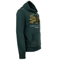 Superdry Men Hoodie - VI Duo Classic Hood, Hood, Logo, Plain Colour Green M (Medium)