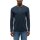 MUSTANG Herren Longsleeve - Arminto, Knit Rib, Henley-Kragen, Slim Fit, Bio-Baumwolle Dunkelblau M