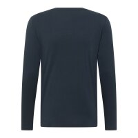MUSTANG Herren Longsleeve - Arminto, Knit Rib, Henley-Kragen, Slim Fit, Bio-Baumwolle Dunkelblau S
