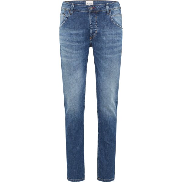 MUSTANG Herren Jeans - Michigan Straight, Medium Stretch, Gerades Bein, Medium Rise, Stretch-Baumwolle, Länge 32 Dunkelblau 30W/32L