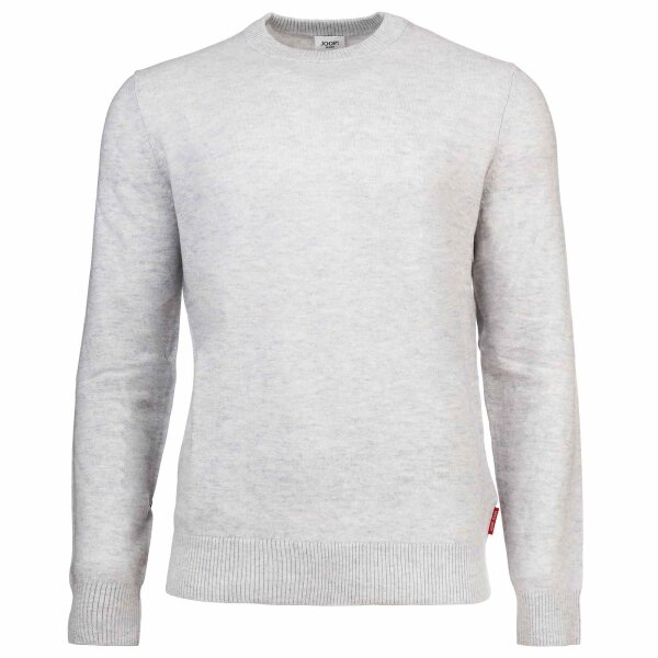 JOOP! JEANS Herren Strickpullover - Laurelor, Feinstrick, Wolle, Rundhals, Bündchen, einfarbig Hellgrau L