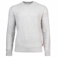 JOOP! JEANS Herren Strickpullover - Laurelor, Feinstrick, Wolle, Rundhals, Bündchen, einfarbig Hellgrau L
