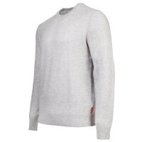 JOOP! JEANS mens knitted sweater - Laurelor, fine knit, wool, crew neck, cuffs, solid color Light grey M (Medium)