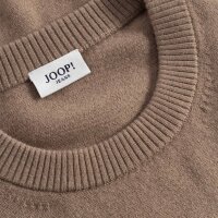 JOOP! JEANS mens knitted sweater - Laurelor, fine knit, wool, crew neck, cuffs, solid color Beige M (Medium)