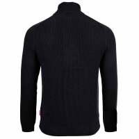 JOOP! JEANS Men Cardigan - Olegor, cotton, chunky knit, zip jacket, stand-up collar, zipper Dark blue M (Medium)
