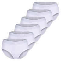 Marc O Polo ladies panties, 6-pack - Logo waistband, Organic Cotton Stretch, Basic White S (Small)