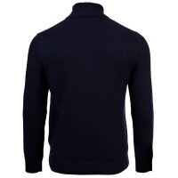 JOOP! JEANS Herren Strickpullover - Lauriono, Feinstrick, Wolle, Steh-Zipkragen, Bündchen, einfarbig Dunkelblau L