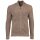 JOOP! JEANS Mens Cardigan - Hajoros, cotton, chunky knit, zip-up jacket, stand-up collar, zipper Beige M (Medium)