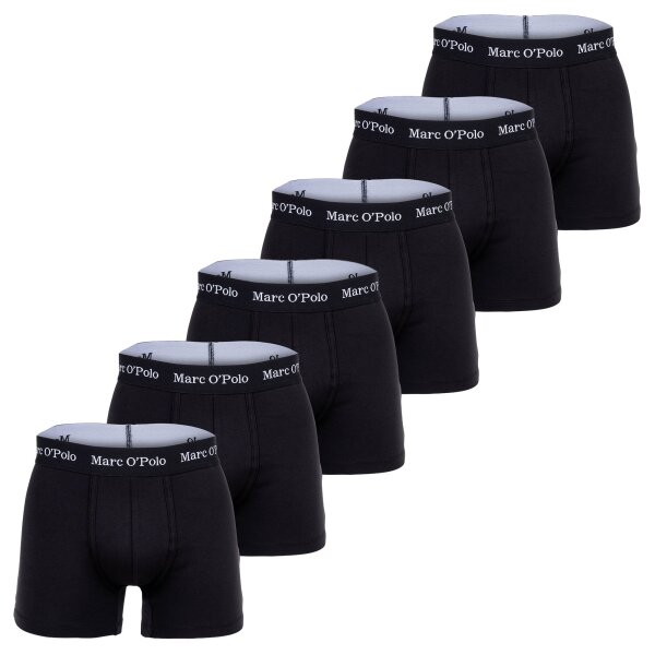 Marc O Polo Herren Boxer Shorts, 6er Pack - Boxer,Organic Cotton Stretch Schwarz L