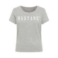 MUSTANG Damen T-Shirt - Alma, Baumwolle, Rundhals, Logo