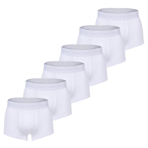 Marc O Polo mens boxer shorts, 6-pack - Trunks, organic cotton, stretch White L (Large)