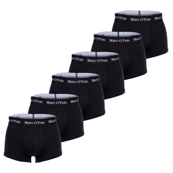 Marc O Polo Herren Boxer Shorts, 6er Pack - Trunks, Organic Cotton, Stretch Schwarz M