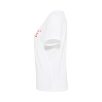 MUSTANG Womens T-shirt - Alma, cotton, round neck, logo White XS (X-Small)