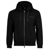 A|X ARMANI EXCHANGE Mens jacket - Sweat jacket, hood, cotton, single-coloured Black M (Medium)