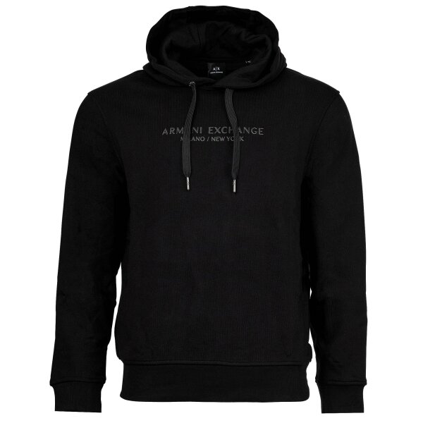 AIX ARMANI EXCHANGE Herren Sweatshirt mit Kapuze - Hoodie, Baumwolle, Logo Schwarz S