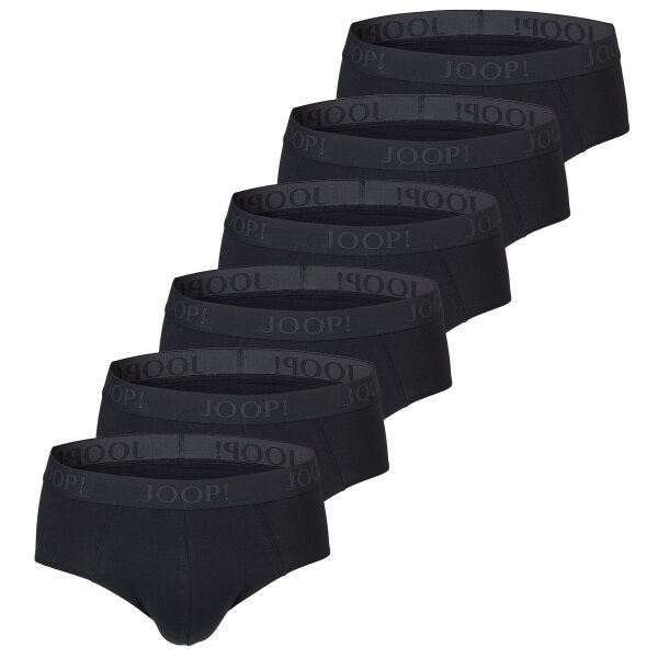 JOOP! Herren Slips, 6er Pack - Everyday, Basic, Cotton Stretch, Logo Schwarz S