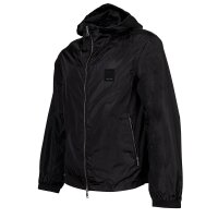 AIX ARMANI EXCHANGE Herren Windjacke - Übergangsjacke mit Kapuze, Blouson, Reißverschluss, Logo Schwarz M