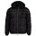 A|X ARMANI EXCHANGE Mens Down Jacket - Quilted jacket with hood, zipper, real down, warm lining Black S (Small)