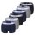 JOOP! Herren Boxershorts, 6er Pack - Everyday, Basic, Cotton Stretch, Logo Grau/Schwarz/Blau M