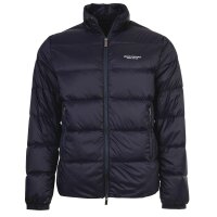 A|X ARMANI EXCHANGE Mens Down Jacket - Quilted jacket with stand-up collar, zipper, real down, warm lining Navy S (Small)