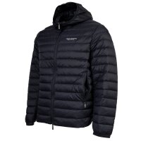 A|X ARMANI EXCHANGE Herren Daunenjacke - Steppjacke mit Kapuze, Reißverschluss, Echte Daunen, Warm Gefüttert Blau S