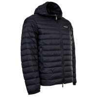 A|X ARMANI EXCHANGE Herren Daunenjacke - Steppjacke mit Kapuze, Reißverschluss, Echte Daunen, Warm Gefüttert Blau S