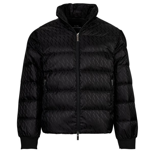 A|X ARMANI EXCHANGE Mens Down Jacket - Quilted Jacket, Zipper, Real Down, Warm Lining Black 2XL (XX-Large)
