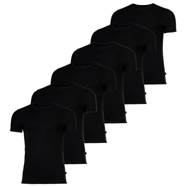 JOOP! Herren T-Shirts, Rundhals, 6er Pack - Everyday, Unterziehshirt, Cotton Stretch Schwarz S