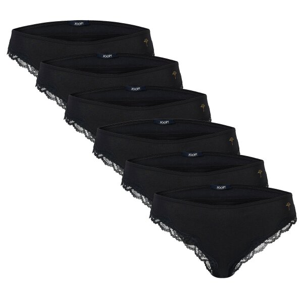 JOOP! womens briefs, 6-pack, multipack, briefs, cotton stretch, single-coloured Black XS (X-Small)