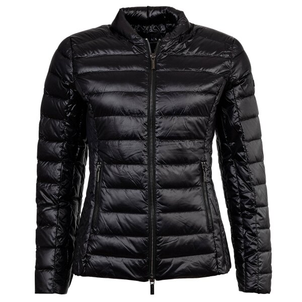 A|X ARMANI EXCHANGE Damen Daunenjacke - Steppjacke, Reißverschluss, Kapuze im Kragen Schwarz L