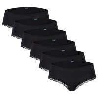 JOOP! womens panties, 6-pack - multipack, briefs, slip, cotton stretch, solid colour Black M (Medium)