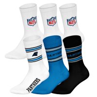 NFL Unisex Socks, 6-Pack – NFL Teams, 6Pack Crew Socks, Football, Logo, Cotton Blend Carolina Panthers/White 39-42 (6-8 UK)