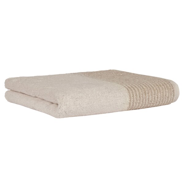 CAWÖ Towel - Luxury Home, C Two Tone, terry towelling Nature 50x100cm