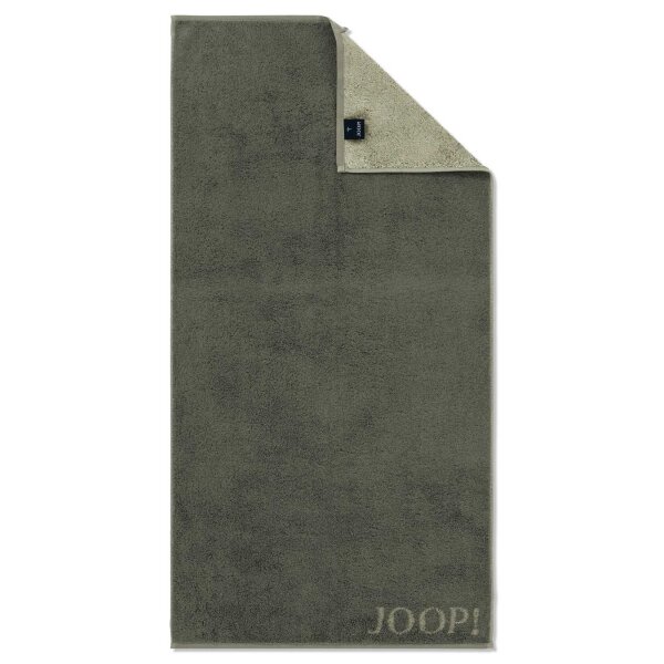 JOOP! Handtuch - J! Joop! Contour, Doubleface, Wendetuch, Walkfrottier, Baumwolle Oliv 50x100cm