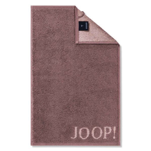JOOP! Gästetuch - J! Joop! Contour, Doubleface, Wendetuch, Walkfrottier, Baumwolle Mauve 30x50cm