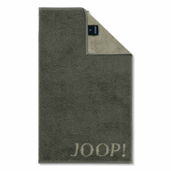 JOOP! Guest towel - J! Joop! Contour, double-sided, reversible towel, terry cloth, cotton Olive 30x50cm