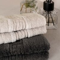 CAWÖ Shower towel - C Noblesse, terry cloth, cotton Anthracite 80x160cm