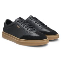 BOSS Mens Trainers - Kieran Tenn sdgral, Low-top, Genuine Leather, Logo Black EUR 41 (UK 7)