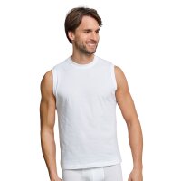 SCHIESSER Mens Undershirts, 4-Pack - ‘Essentials’, Muscle Shirt, Round Neck, Cotton White M (Medium)