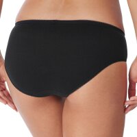 SCHIESSER Womens Tai Briefs, 6-pack – ‘Cotton Essentials’, Tai Pants, cotton Black M (Medium)