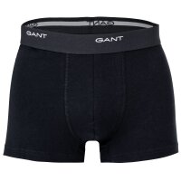 GANT men boxer shorts, 6-pack - Core Trunk 6-pack, cotton stretch, single-coloured Black M (Medium)