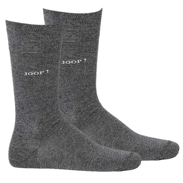 JOOP! Herren Socken 2 Paar, Basic Soft Cotton Sock 2-Pack, Einfarbig - Farbwahl / Farbe: Anthrazit | Größe: 43-46 (9-11 UK)