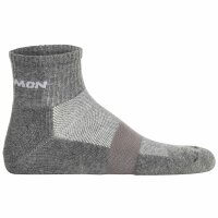 Salomon Unisex Quarter Socks, 2-pack - EVASION ANKLE, Hiking Socks, breathable Grey 45-47 (UK 10,5-12)