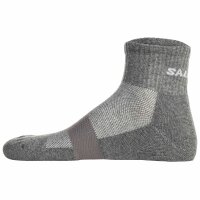 Salomon Unisex Quarter Socks, 2-pack - EVASION ANKLE, Hiking Socks, breathable Grey 45-47 (UK 10,5-12)