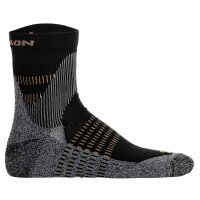 Salomon Unisex Quarter Socks, 2-pack - X ULTRA ACCESS QUARTER, Hiking Socks, Merino Wool, breathable Black/Sand 42-44 (UK 8,5-10)