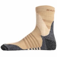Salomon Unisex Quartersocken, 2er Pack - X ULTRA ACCESS QUARTER, Wandersocken, Merinowolle, atmungsaktiv Schwarz/Sand 42-44
